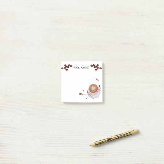 コーヒパーソナライズされたーのポストイット注記 ポストイット (デスク上)