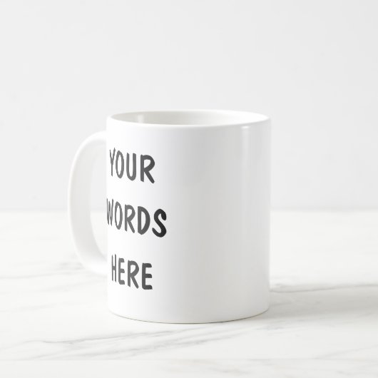 コーヒパーソナライズされたーのマグッカスタマイズグ – テキスト, コーヒーマグカップ (正面左)