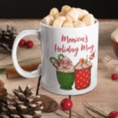 コーヒパーソナライズされたーエスプレッソ水の色のクリスマス コーヒーマグカップ