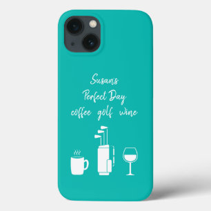 コーヒパーソナライズされたーゴルフワイン iPhone 13ケース