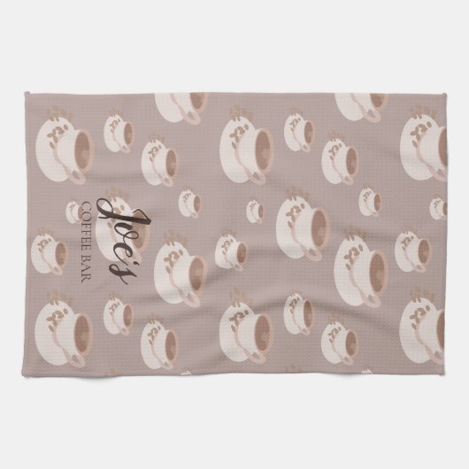 コーヒパーソナライズされたーバーステーションのキッチンタオル キッチンタオル (横)