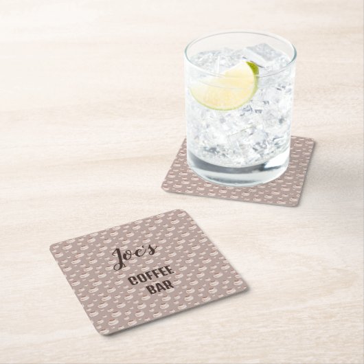 コーヒパーソナライズされたーバーステーション飲料コースター スクエアペーパーコースター (インサイチュ)