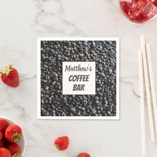 コーヒパーソナライズされたーバーナパーソナライズされたプキンス スタンダードカクテルナプキン (インサイチュ)