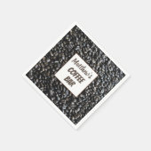 コーヒパーソナライズされたーバーナパーソナライズされたプキンス スタンダードカクテルナプキン (角)