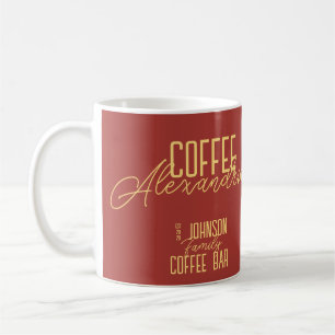 コーヒパーソナライズされたーバー素朴タイポグラフィ コーヒーマグカップ