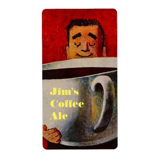 コーヒパーソナライズされたービール自家醸造ラガーエールのラベル ラベル (正面)