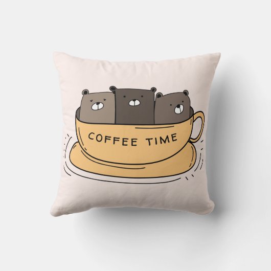 コーヒパーソナライズされたーベア クッション (裏面)