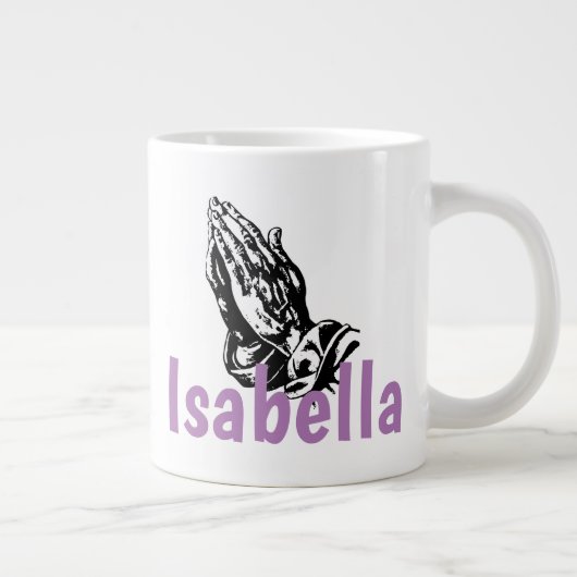 コーヒパーソナライズされたーマグと聖句感動的付き ジャンボコーヒーマグカップ (右)