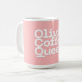 コーヒパーソナライズされたーマグカップ – 名前をカスタムするギフト コーヒーマグカップ (正面左)