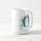 コーヒパーソナライズされたーマグレターO コーヒーマグカップ (正面右)