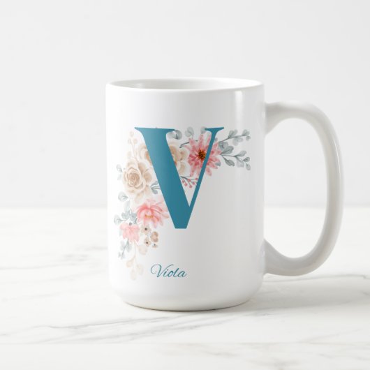 コーヒパーソナライズされたーマグレターV コーヒーマグカップ (右)