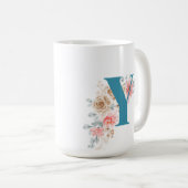 コーヒパーソナライズされたーマグレターY コーヒーマグカップ (正面右)