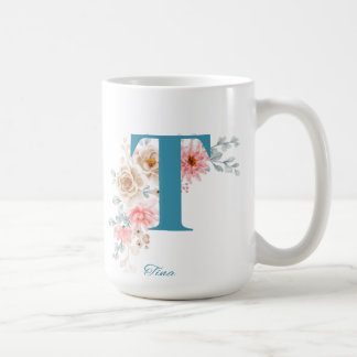コーヒパーソナライズされたーマグ文字T コーヒーマグカップ
