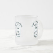 コーヒパーソナライズされたーマグ：スイス兵で一日を始める フロストグラスマグカップ (正面右)