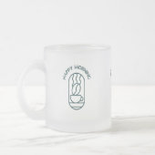 コーヒパーソナライズされたーマグ：スイス兵で一日を始める フロストグラスマグカップ (左)