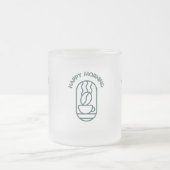 コーヒパーソナライズされたーマグ：スイス兵で一日を始める フロストグラスマグカップ (中央)