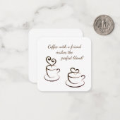 コーヒパーソナライズされたー乳房 ノートカード (正面/裏面インサイチュ)