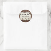 コーヒパーソナライズされたー仕訳帳ラベル ラウンドシール (バッグ)