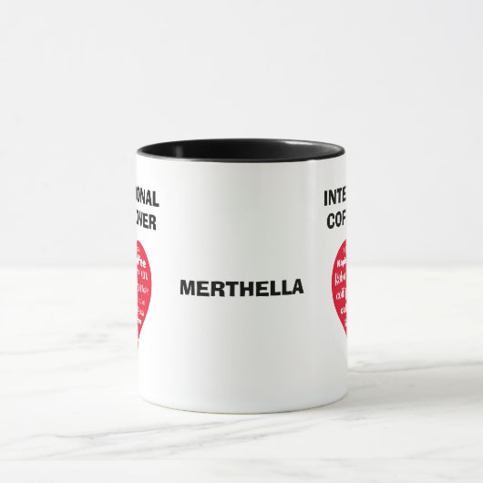 コーヒパーソナライズされたー好き マグカップ (中央)