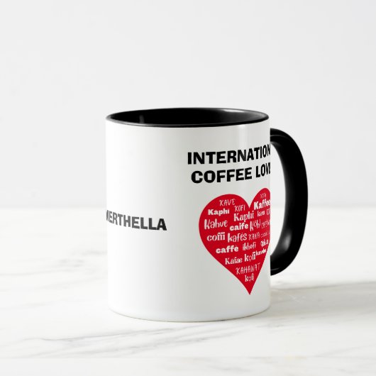 コーヒパーソナライズされたー好き マグカップ (正面右)