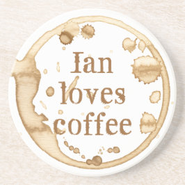 コーヒパーソナライズされたー汚れグランジ文字おもしろい コースター