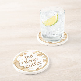 コーヒパーソナライズされたー汚れグランジ文字おもしろい コースター