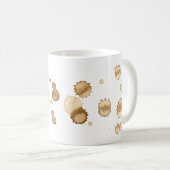 コーヒパーソナライズされたー汚れグランジ文字おもしろい コーヒーマグカップ (正面右)