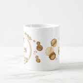 コーヒパーソナライズされたー汚れグランジ文字おもしろい コーヒーマグカップ (中央)