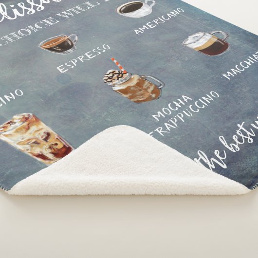 コーヒパーソナライズされたー素朴チョイスコージー シェルパブランケット (3/4)