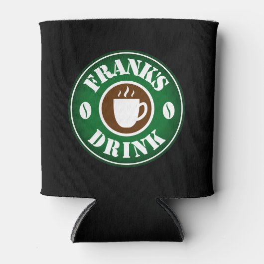 コーヒパーソナライズされたー豆ロゴ付きクーラー 缶クーラー (正面)