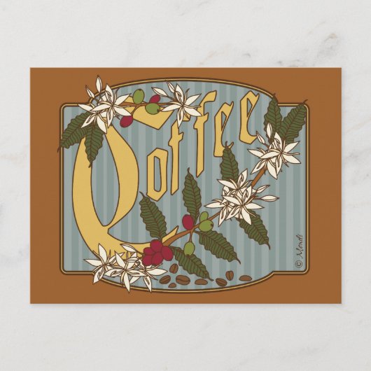 コーヒビクトリアンー標識 ポストカード (正面)