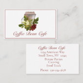 コーヒファンシーー豆の名刺を付けたコーヒー飲料 名刺 (正面/裏面)