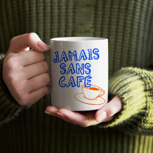 コーヒフランスのー好きの引用文トレンディーレトロ コーヒーマグカップ