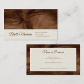 コーヒミニマルブラウンリキッドシンプルバリスタオーナー 名刺 (正面/裏面)