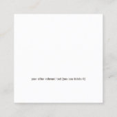 コーヒモダンエレガントーミニマルアイコン喫茶店 スクエア名刺 (裏面)