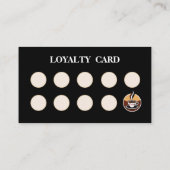 コーヒモダンーの折り畳みロイヤリティスタンプカード 名刺 (裏面)