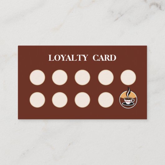 コーヒモダンーの折り畳みロイヤリティスタンプカード 名刺 (裏面)