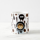 コーヒモダンーの汚れやイニシャル付き画像 コーヒーマグカップ (中央)