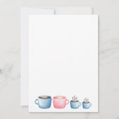 コーヒモダンーをテーマとしたかわいい第2ベビーふりかけ 招待状 (裏面)