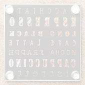 コーヒモダンーエレガントタイプタイポグラフィ ガラスコースター (裏面)