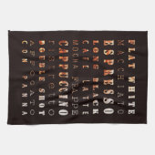 コーヒモダンーエレガントタイプタイポグラフィ キッチンタオル (横)