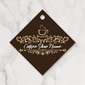 コーヒモダンーカフェショップへようこそパーソナライズ名 フェイバータグ (裏面)