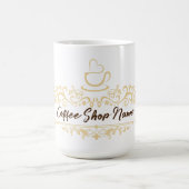 コーヒモダンーカフェベーカリー歓迎カスタムロゴ名 コーヒーマグカップ (中央)