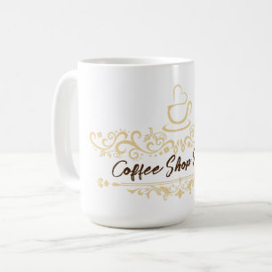 コーヒモダンーカフェベーカリー歓迎カスタムロゴ名 コーヒーマグカップ