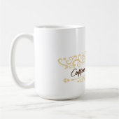 コーヒモダンーカフェベーカリー歓迎カスタムロゴ名 コーヒーマグカップ (左)