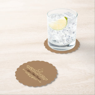 コーヒモダンーカフェベーカリー歓迎カスタムロゴ名 ペーパーコースター