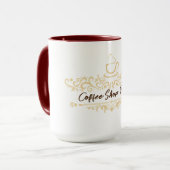 コーヒモダンーカフェベーカリー歓迎カスタムロゴ名 マグカップ (正面左)