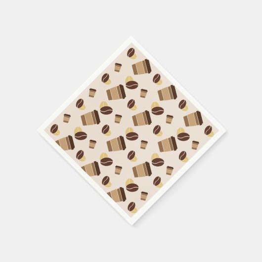 コーヒモダンーショップカフェカフェバリスタスタッフ名 スタンダードカクテルナプキン (角)