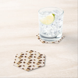 コーヒモダンーショップカフェカフェバリスタスタッフ名 ペーパーコースター