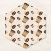 コーヒモダンーショップカフェカフェバリスタスタッフ名 ペーパーコースター (正面)